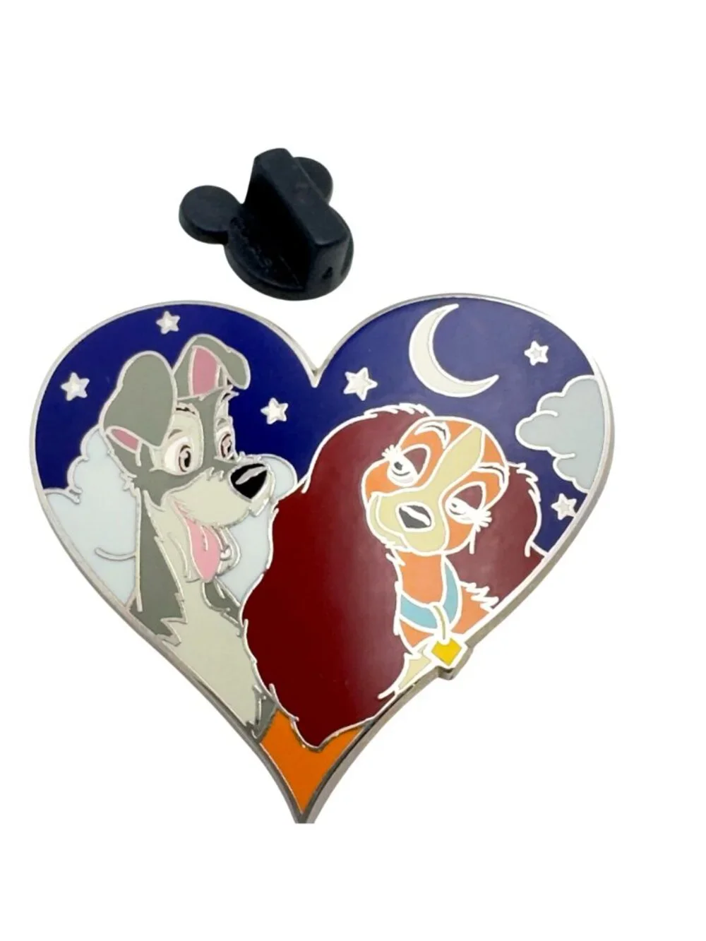 Disney Lady & The Tramp Heart Pin Romantic Starry Night 2015 Open Edition